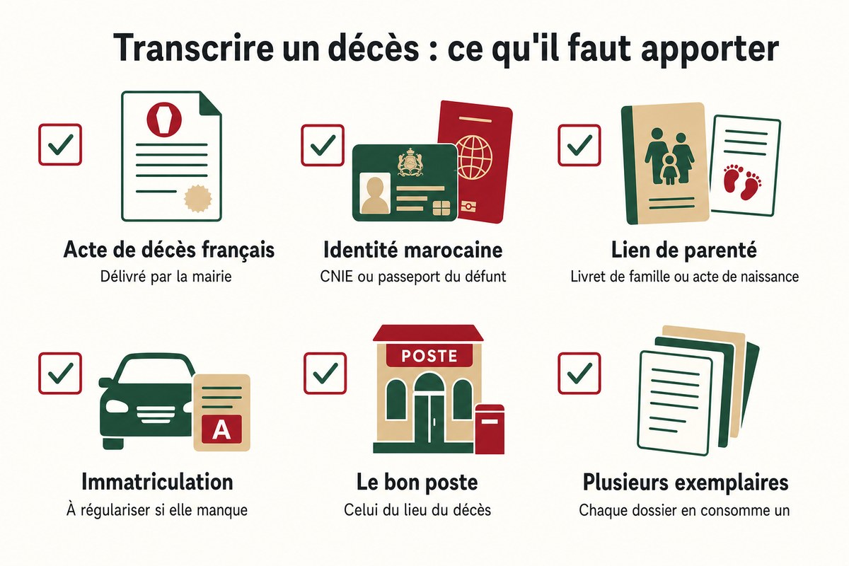 Transcrire un décès : ce qu’il faut apporter