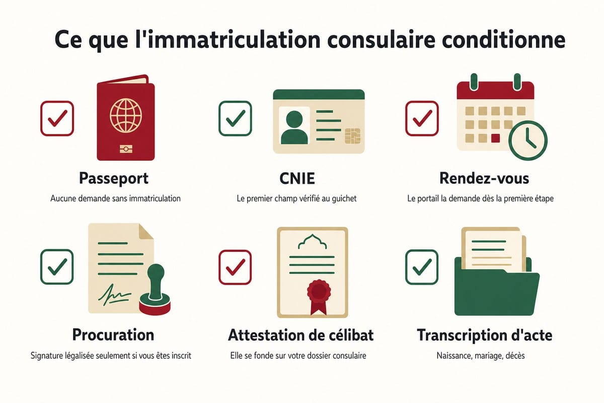 Ce que l’immatriculation consulaire conditionne