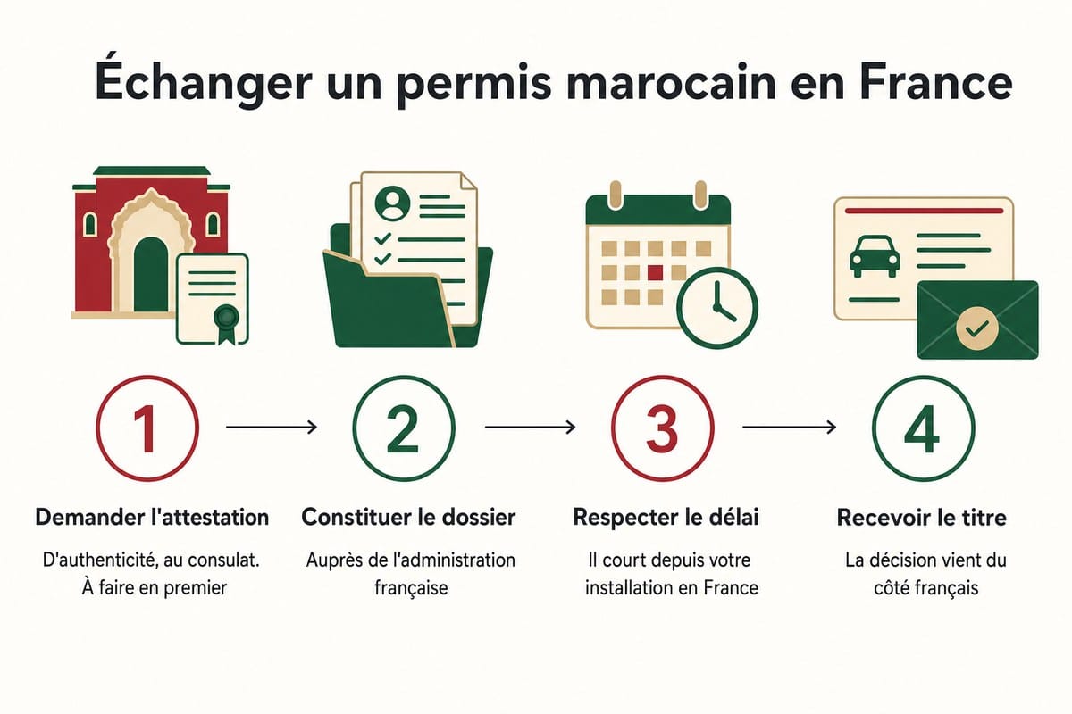 Échanger un permis marocain en France
