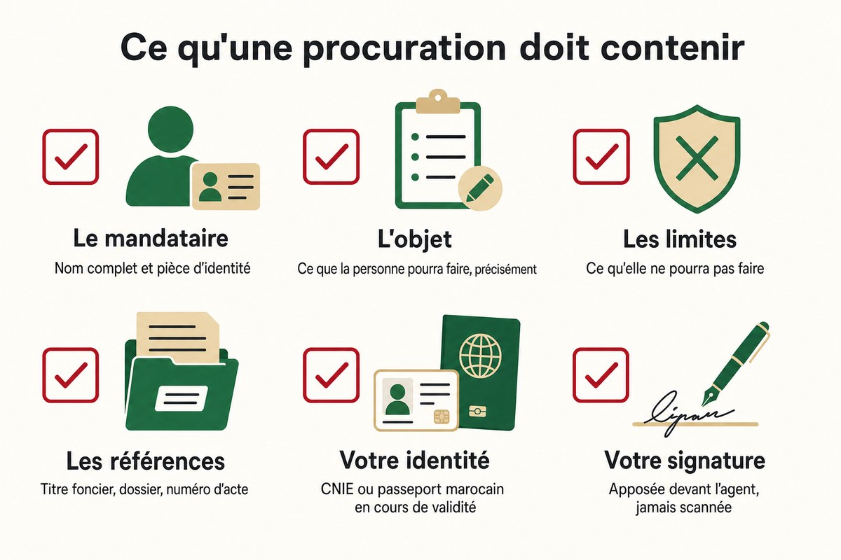 Ce qu’une procuration doit contenir