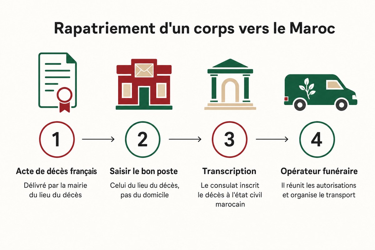 Rapatriement d’un corps vers le Maroc